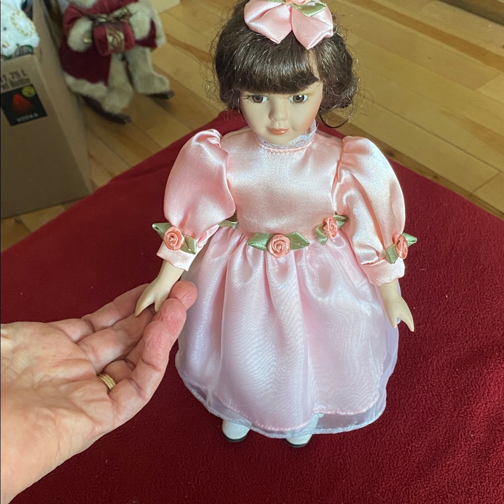 Charming Pink Doll with Satin Dress